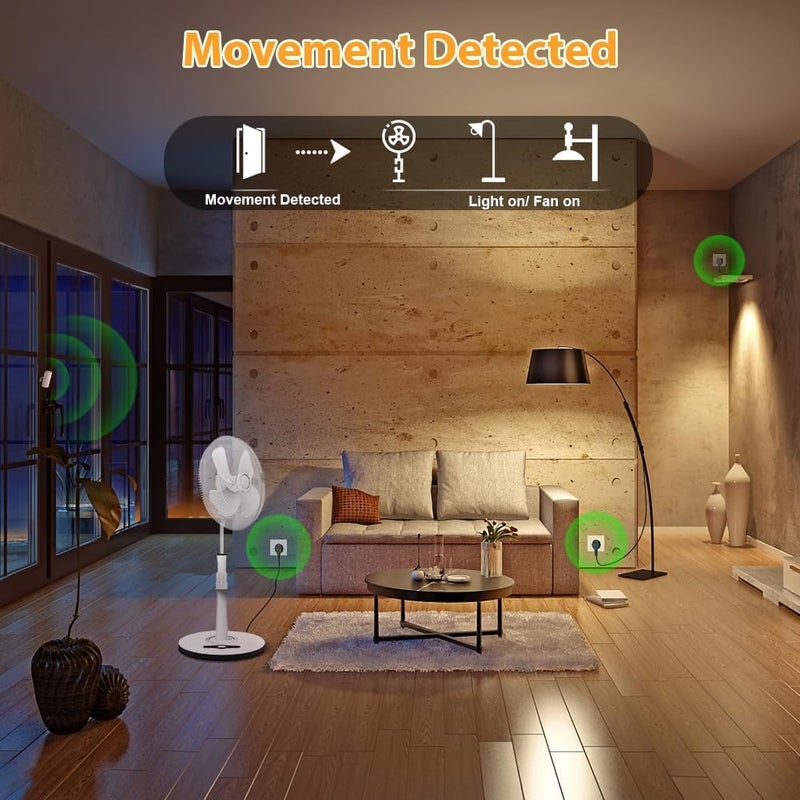 ASOFTY 2 Pack Motion Sensor Switch with Outlet, PIR Wireless Motion Sensor Plug with Light Sensor, Adjustable Sensitivity, IP54 Waterproof, Auto Activated Lights and Devices for Indoor/Outdoor - Image 5